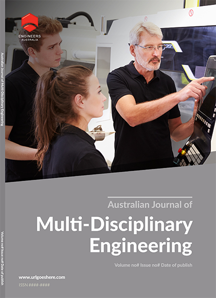 Cover of multi-disciplinary engineering journal