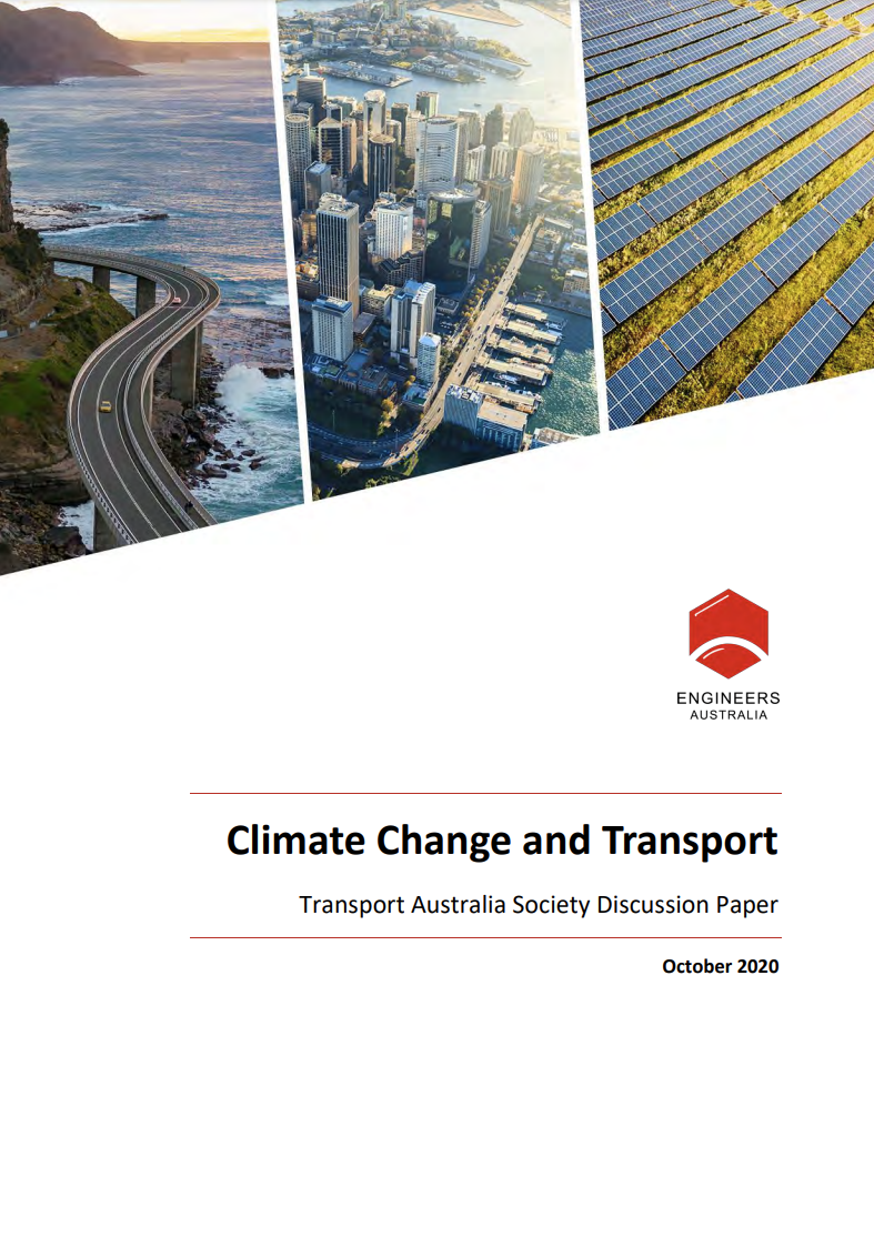Climate change and transport discussion paper cover