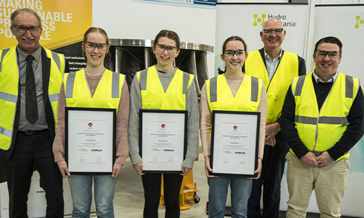 Scholarship recipients at Hydro Tasmania