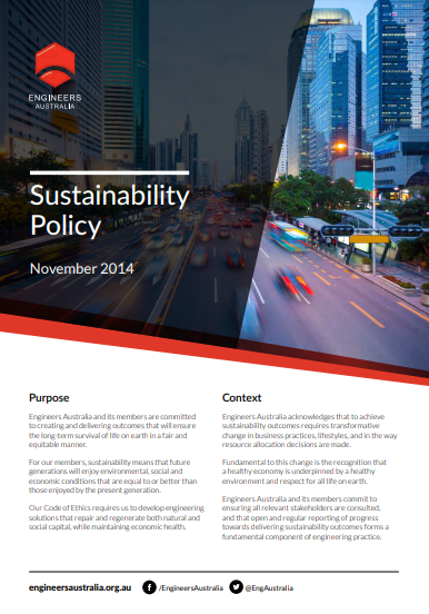 Sustainability policy cover