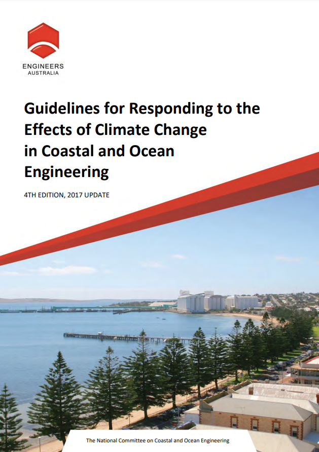 Cover of Guidelines for responding to the effects climate change in coastal and ocean engineering