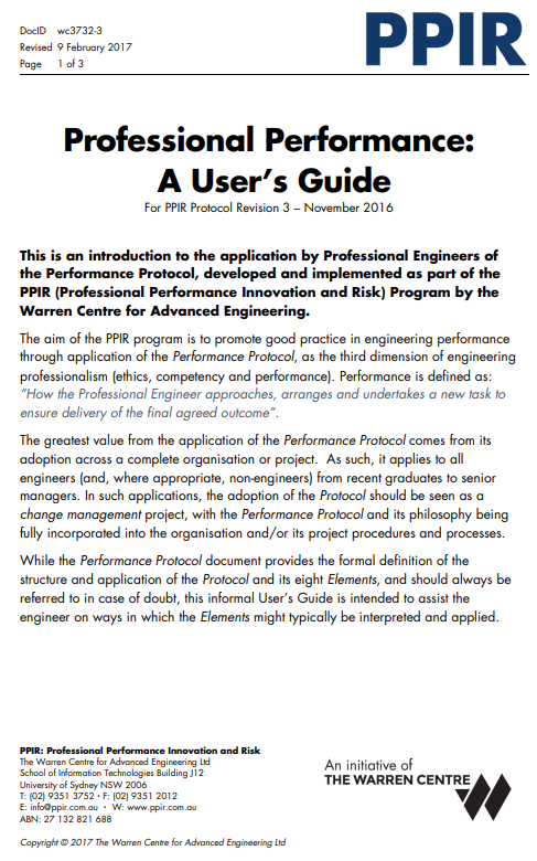 Cover of PPIR user guide