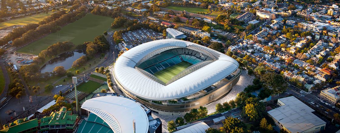 Aerial image of stadium