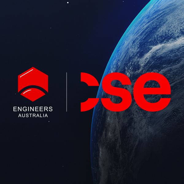 letters 'CSE' sitting over image of earth