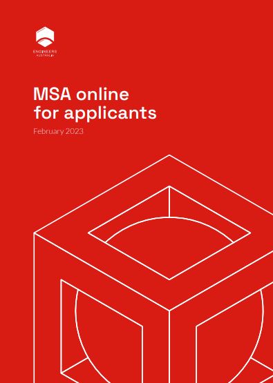 Cover of MSA online for applicants