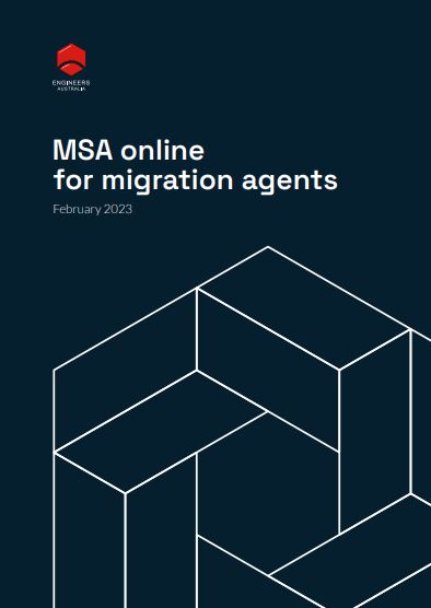 Cover of MSA online for migration agents