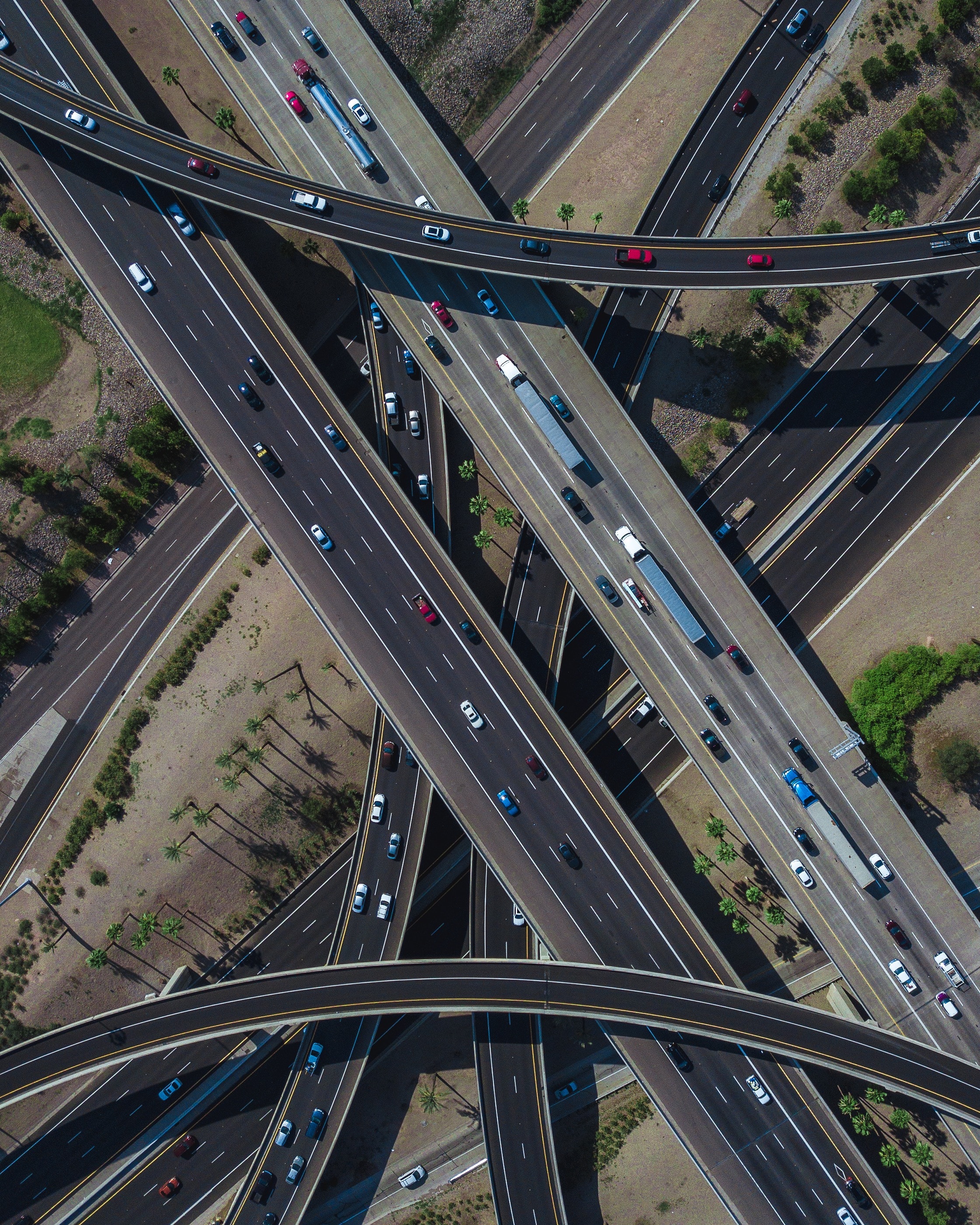 Aerial image of roads