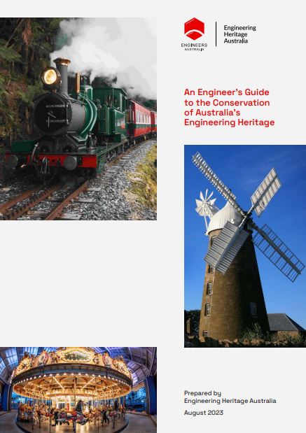Cover of academic document, grey background and three images one of a steam train, one of a windmill, one of a merry-go-round