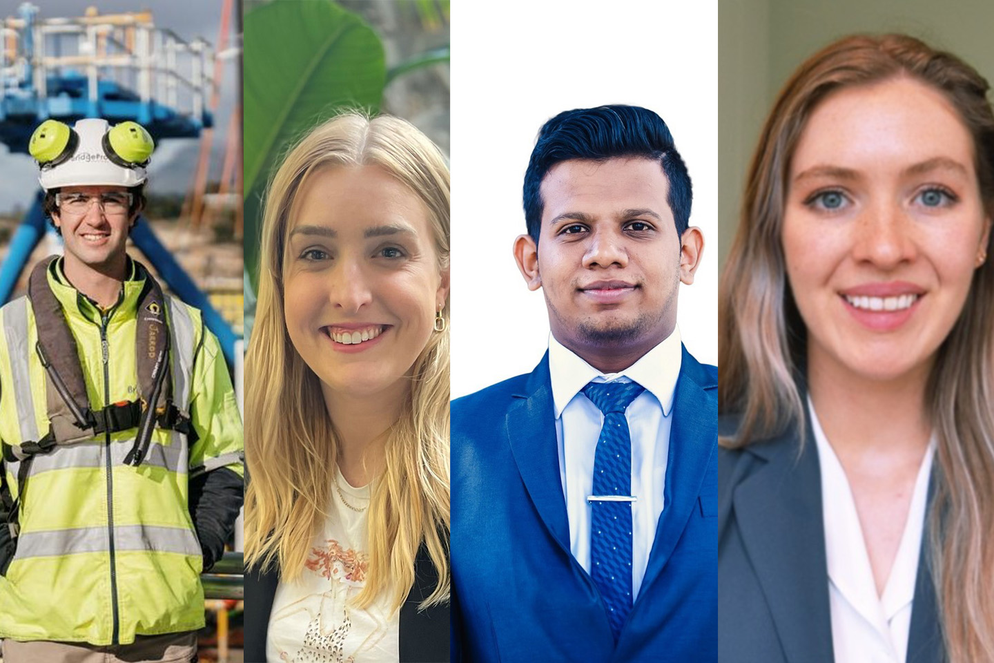 headshots of the four new Tasmania committee members, two men and two women