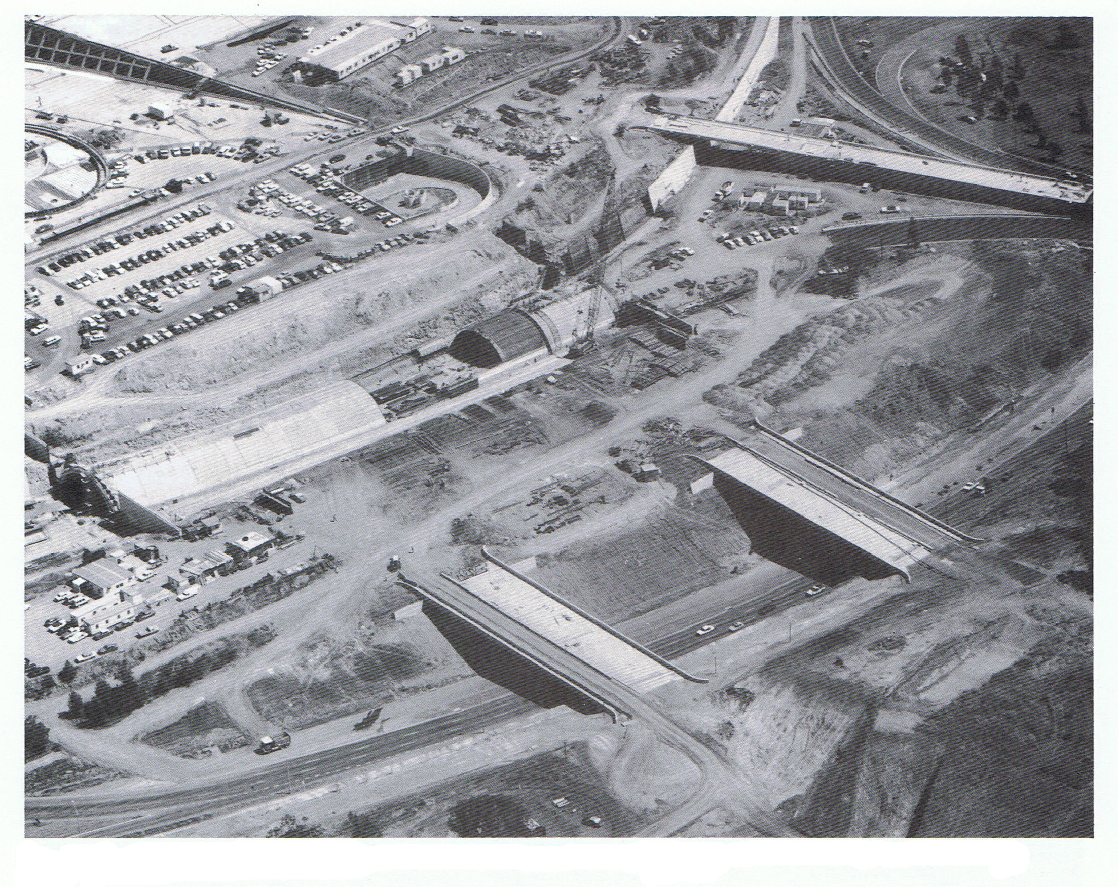 Aerial view of construction