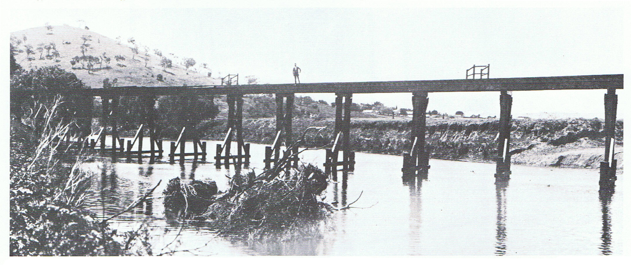 Timber railway bridge